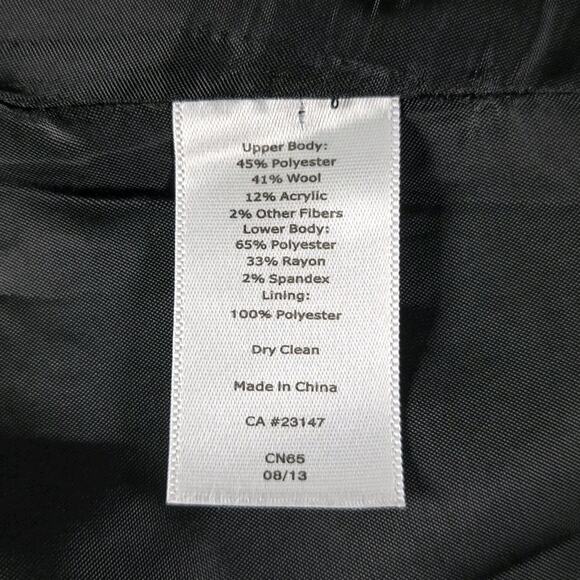 Talbots Blazer Suit Jacket Womens 14W Black White Houndstooth Wool Blend Career - Picture 16 of 16